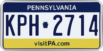 PA license plate KPH2714