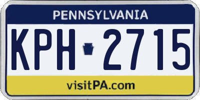 PA license plate KPH2715