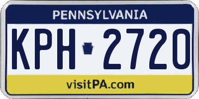 PA license plate KPH2720