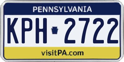 PA license plate KPH2722