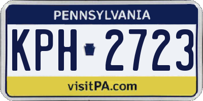 PA license plate KPH2723
