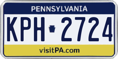 PA license plate KPH2724