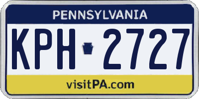 PA license plate KPH2727