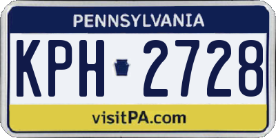 PA license plate KPH2728