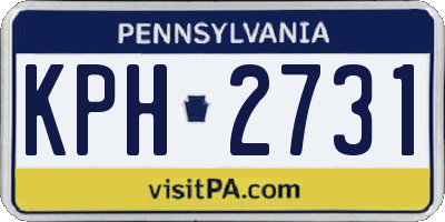 PA license plate KPH2731