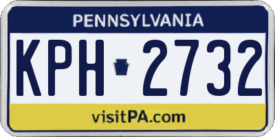 PA license plate KPH2732