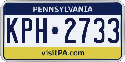 PA license plate KPH2733