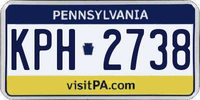 PA license plate KPH2738