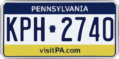 PA license plate KPH2740