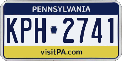 PA license plate KPH2741