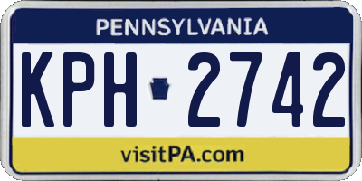 PA license plate KPH2742
