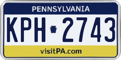 PA license plate KPH2743