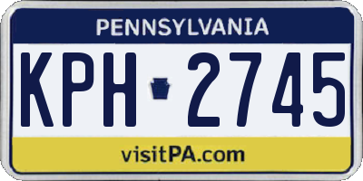 PA license plate KPH2745