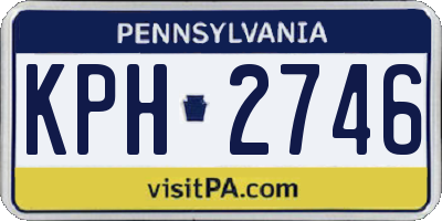 PA license plate KPH2746