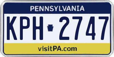 PA license plate KPH2747