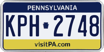 PA license plate KPH2748