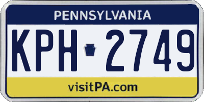 PA license plate KPH2749