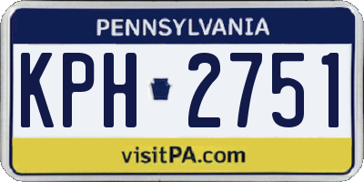 PA license plate KPH2751