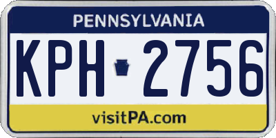 PA license plate KPH2756