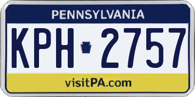 PA license plate KPH2757