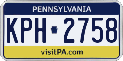PA license plate KPH2758