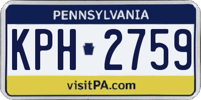 PA license plate KPH2759