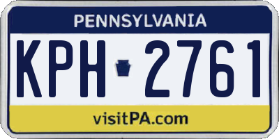 PA license plate KPH2761