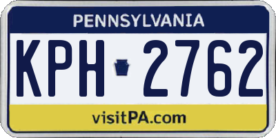 PA license plate KPH2762