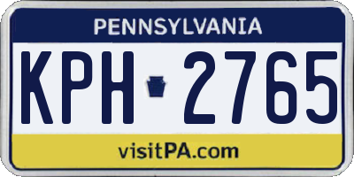 PA license plate KPH2765