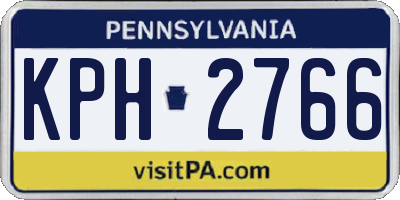 PA license plate KPH2766