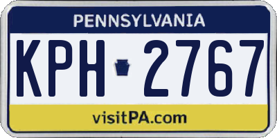 PA license plate KPH2767