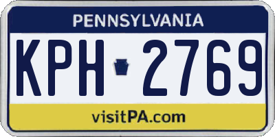 PA license plate KPH2769