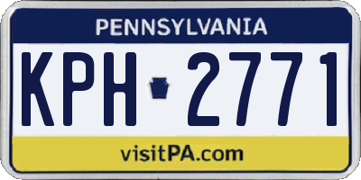 PA license plate KPH2771