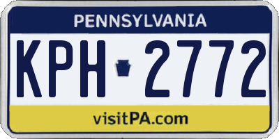 PA license plate KPH2772