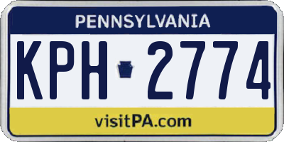 PA license plate KPH2774