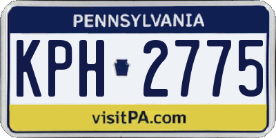 PA license plate KPH2775