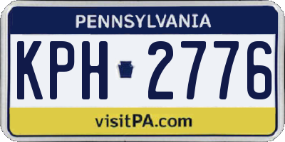 PA license plate KPH2776