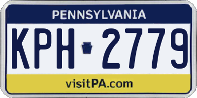PA license plate KPH2779