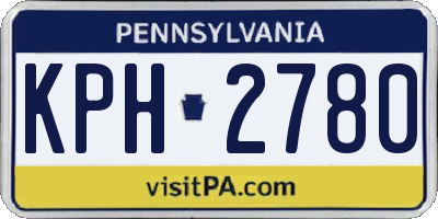 PA license plate KPH2780