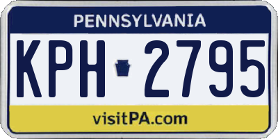 PA license plate KPH2795