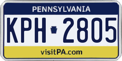 PA license plate KPH2805