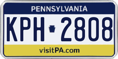 PA license plate KPH2808