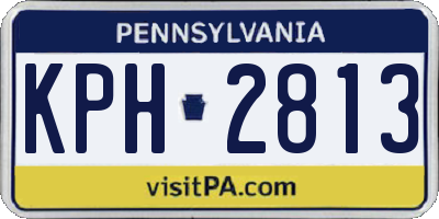 PA license plate KPH2813