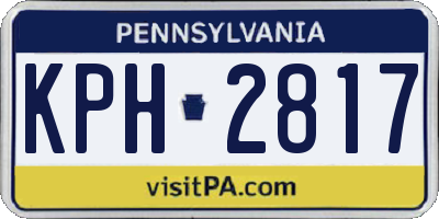 PA license plate KPH2817