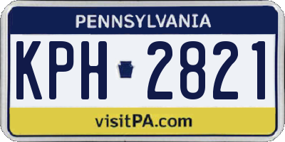 PA license plate KPH2821