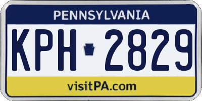 PA license plate KPH2829