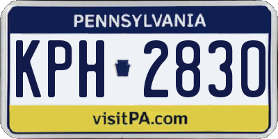 PA license plate KPH2830