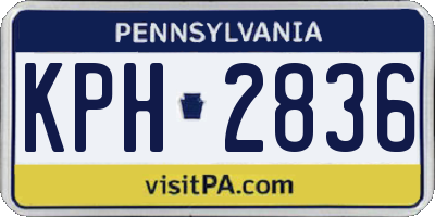 PA license plate KPH2836