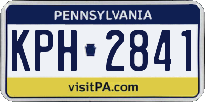PA license plate KPH2841