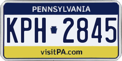PA license plate KPH2845
